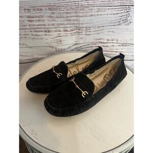 Sam Edelman Loraine Bit Suede Loafers Black size 91/2